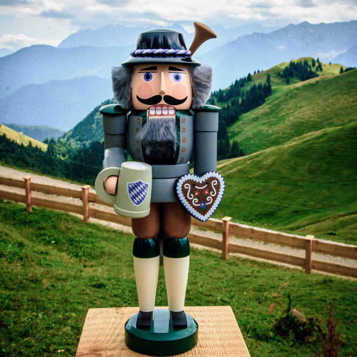 Oktoberfest Bavarian German Nutcracker | 10.5 Inches – detail view of the German nutcracker