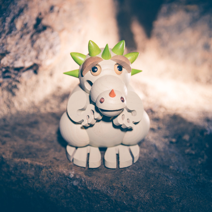 Child Dragon Incense Smoker 10cm – side view of the German Christmas smoker
