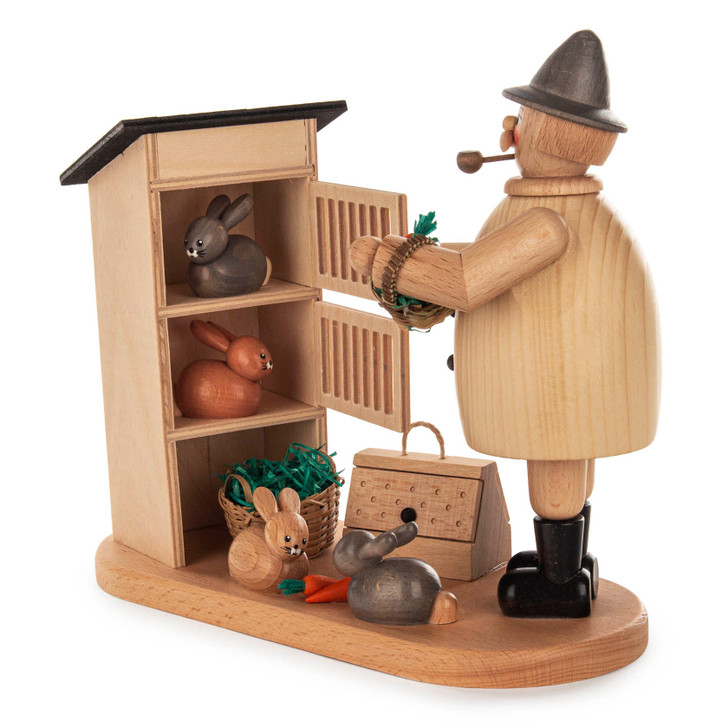 Rabbit Farmer German Incense Smoker – detail view of the German Christmas smoker