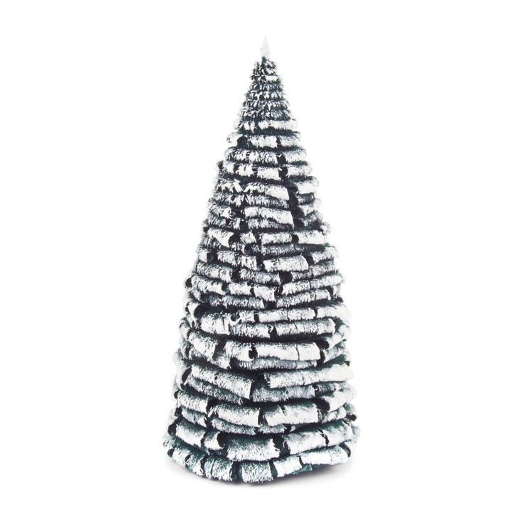 Green Trees with White Snow Painted German Made – alternate view of the Christmas ornament
