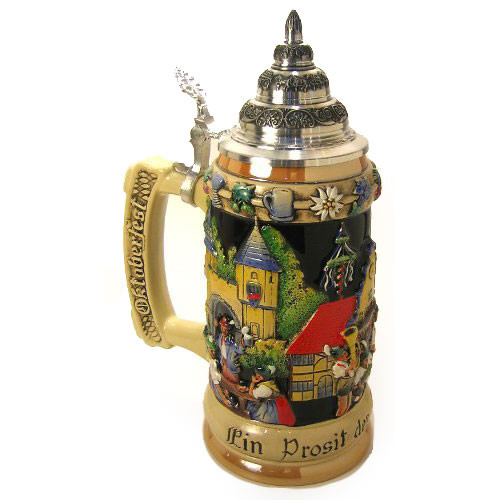 Oktoberfest German Band Beer Stein – German handcrafted gift by King Werk