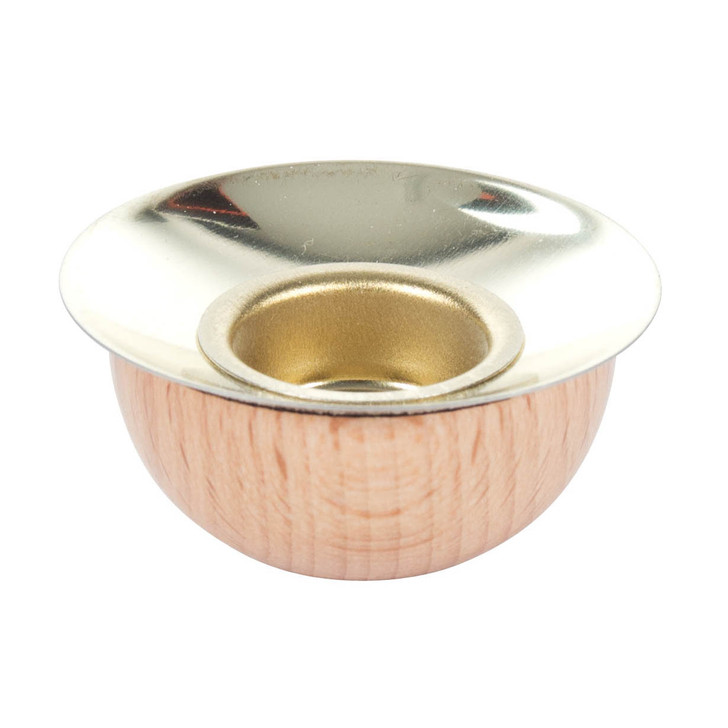 17mm Pyramid Candleholder with Metal Parts – wooden candleholder by Barbara Zenker