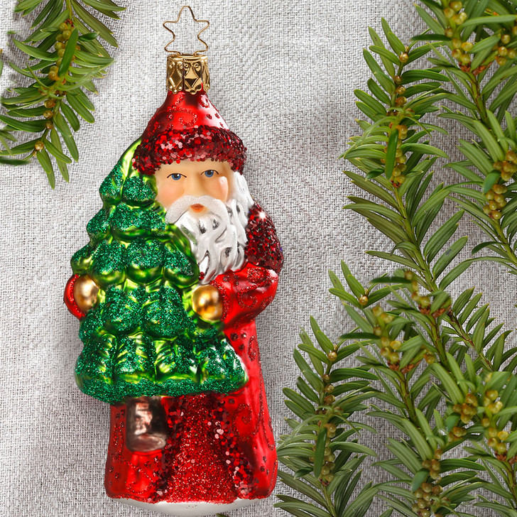 Nikolaus Prepares Glass Ornament | 5" 13cm – alternate view of the Christmas ornament