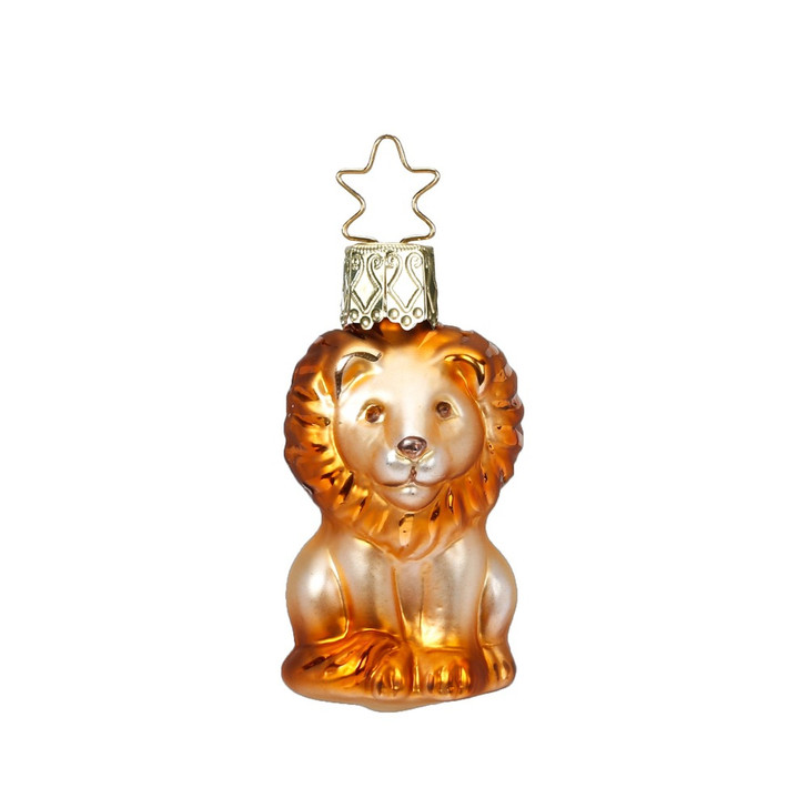 King Lion Glass Ornament 2.2" | 2" 5cm – Christmas ornament by Inge-Glas