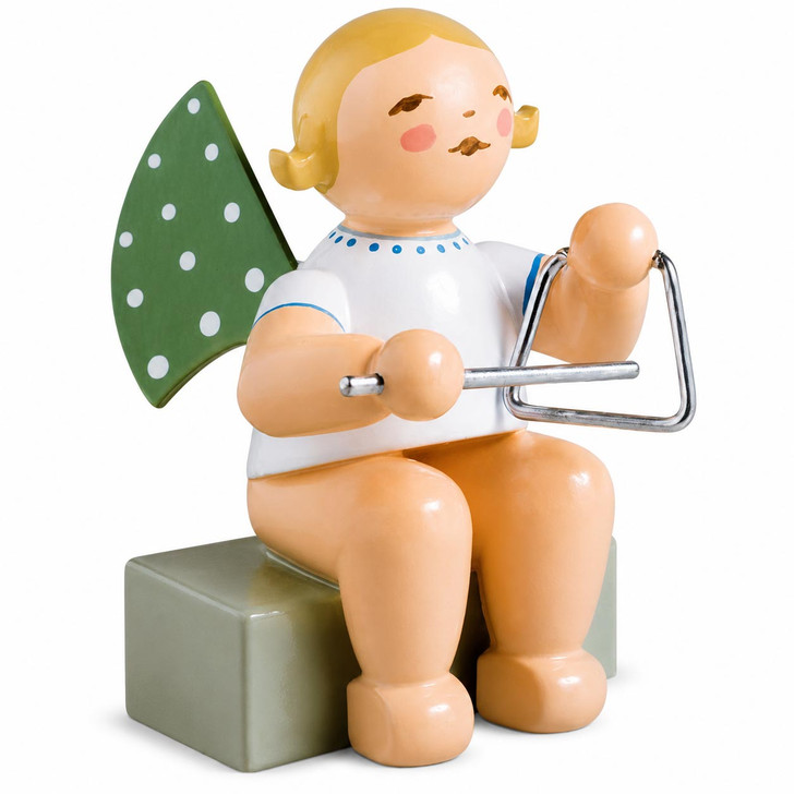 WENDT & KÜHN Sitting Angel Triangle Figurine – alternate view of the Christmas ornament