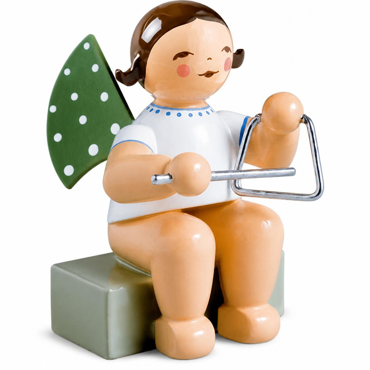 WENDT & KÜHN Sitting Angel Triangle Figurine – Christmas ornament