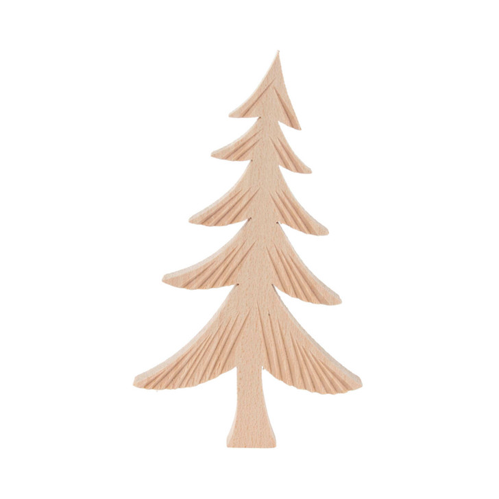 Handcarved Wooden Tree – detail view of the Christmas ornament