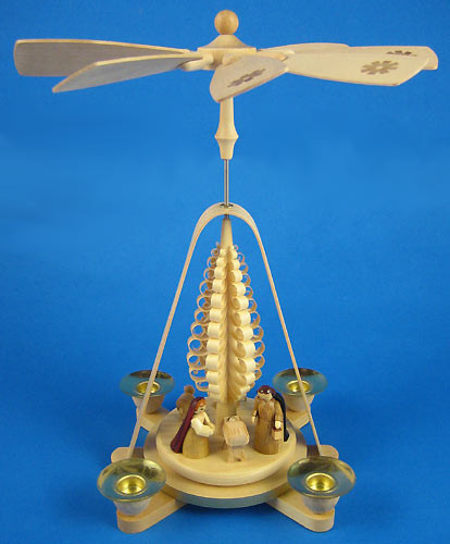 REPAIRED: Christmas German Nativity Pyramid – side view of the Christmas pyramid