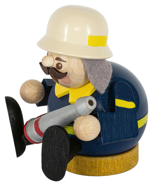 Miniature Little Fireman Smoker | 3.1 Inches Tall – detail view of the German Christmas smoker