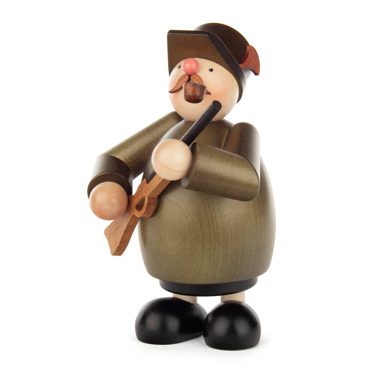 Wooden Incense Smoker - The Hunter - 5 Inches Tall – detail view of the German Christmas smoker