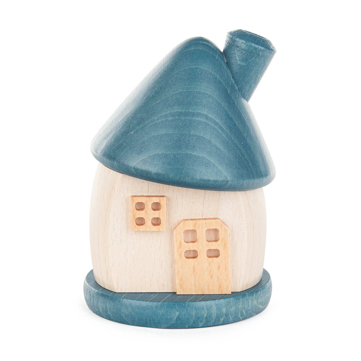 Smoker House Blue and White | 3.3 Inches Tall – German Christmas smoker