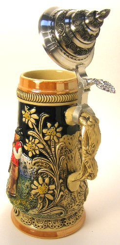 Switzerland German Beer Stein – side view of the German handcrafted gift