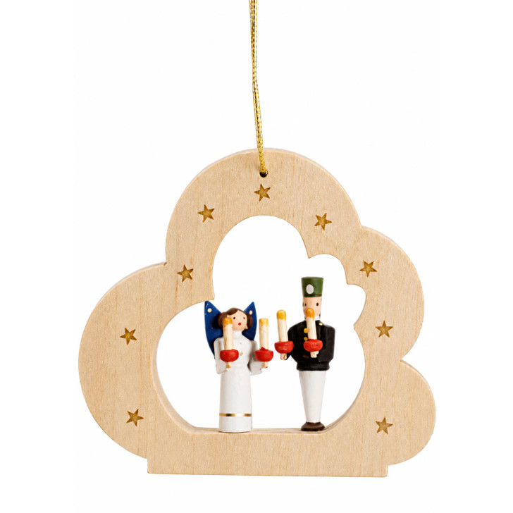 Richard Glässer Angel & Miner Cloud Ornament | 9cm – Christmas ornament by Richard Glaesser