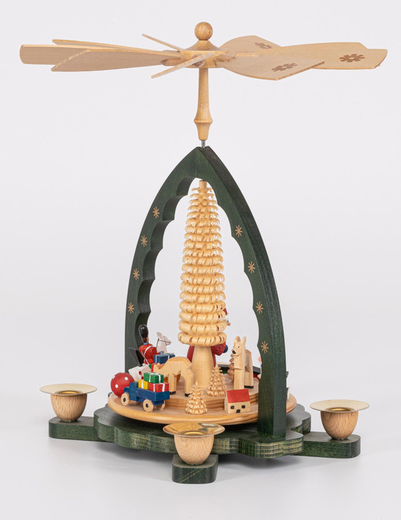 Richard Glässer Christmas Forest Candle Pyramid | German Wooden Christmas Pyramid | Tea Light Powered | 27 cm
