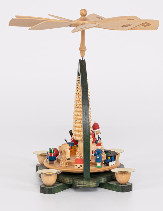 Richard Glässer Christmas Forest Candle Pyramid | German Wooden Christmas Pyramid | Tea Light Powered | 27 cm