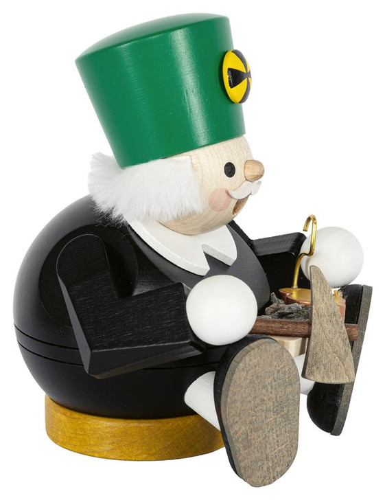 Richard Glässer Sitting Miner Incense Smoker | 14cm – detail view of the German Christmas smoker