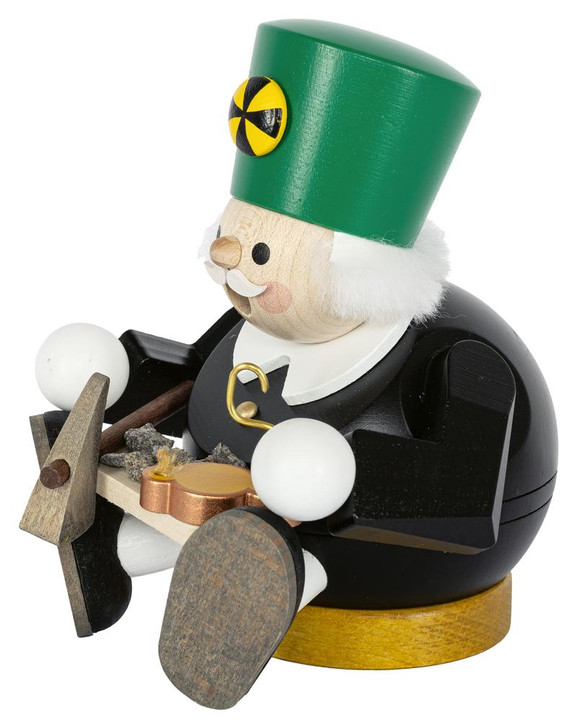 Richard Glässer Sitting Miner Incense Smoker | 14cm – alternate view of the German Christmas smoker