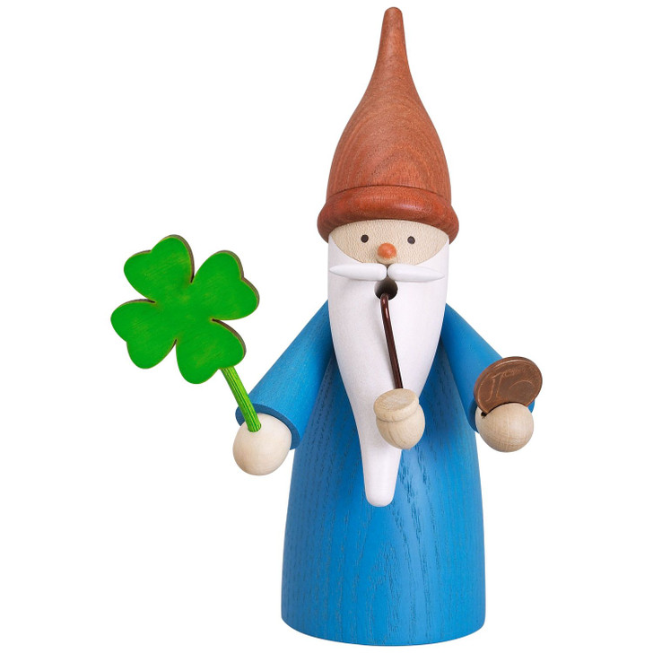 Lucky Gnome German Incense Smoker | 6.3 Inches – German Christmas smoker by Seiffener Volkskunst eG