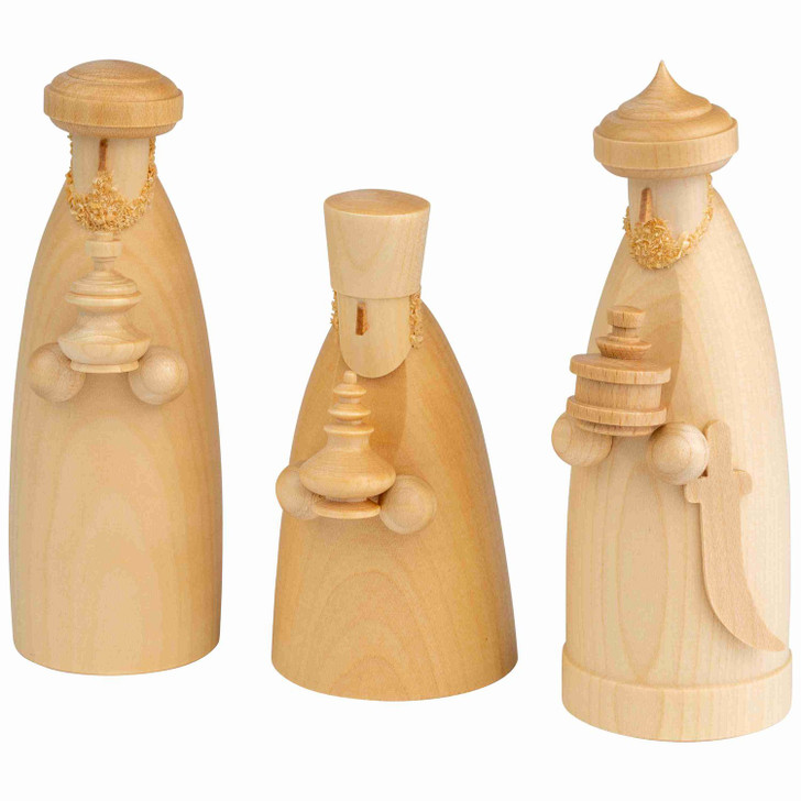Nativity Wooden Three Wise Men Figures Three Piece Set | 12cm