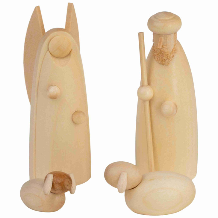 Nativity Wooden Figures Four Piece Set | 6cm – Christmas ornament by Seiffener Volkskunst eG