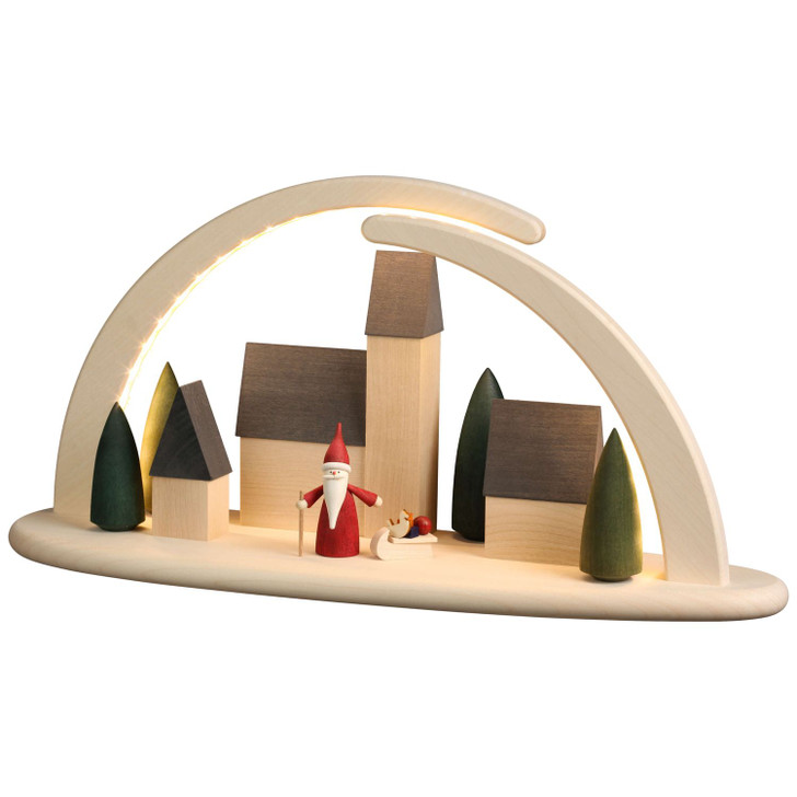 LED Wooden Santa Arch – Christmas light arch by Seiffener Volkskunst eG