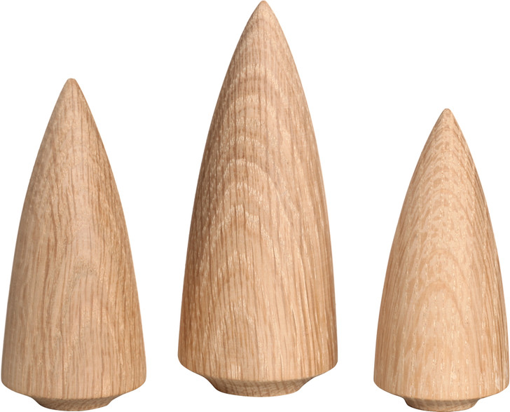 Mini Wooden Tree Figures Set of Three | 9cm – Christmas ornament by Seiffener Volkskunst eG