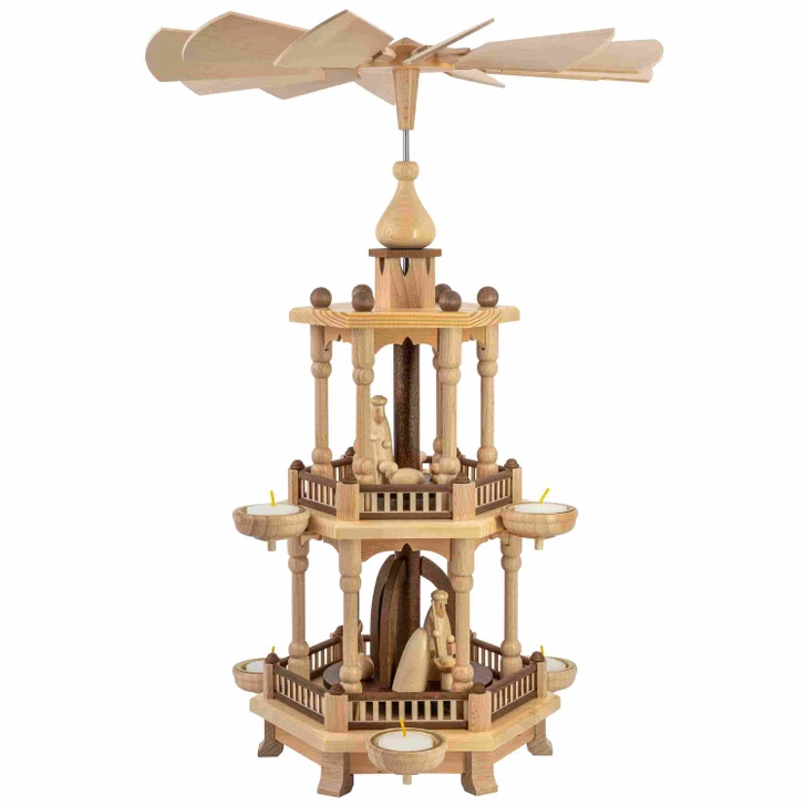 Two Tiered Nativity Pyramid | 20 Inches Tall – Christmas pyramid by Seiffener Volkskunst eG