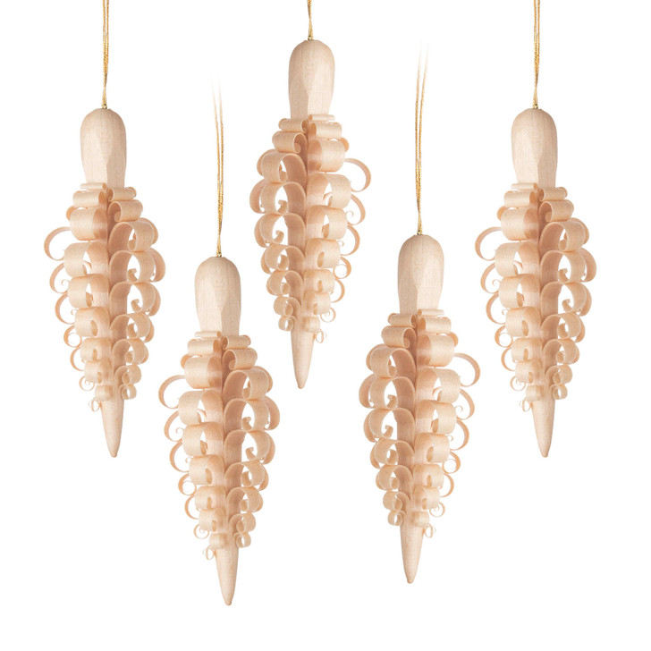 Wooden Shaved Pinecone German Ornament – Christmas ornament by Falko Beyer