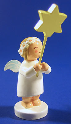 WENDT & KÜHN Blonde Angel Figurine Star – alternate view of the Christmas ornament
