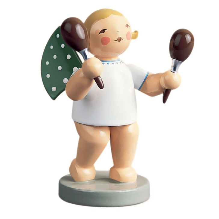 WENDT & KÜHN Blonde Angel Maraca Figurine – Christmas ornament