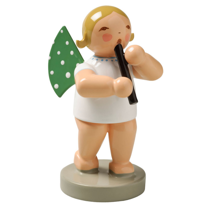 WENDT & KÜHN Blonde Angel Recorder Figurine – Christmas Figurine