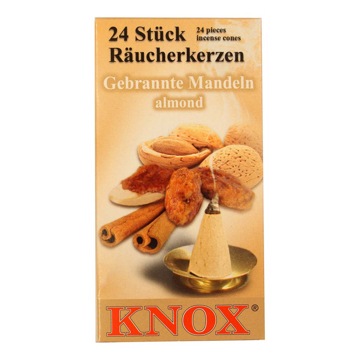 KNOX Almond German Incense Cones – alternate view of the German Christmas smoker
