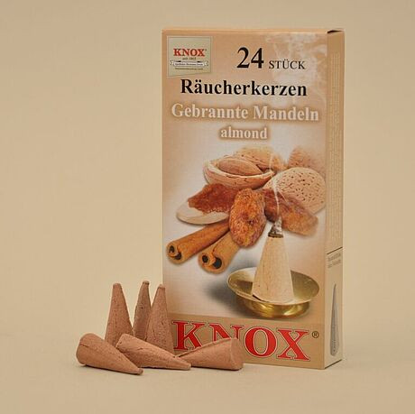 KNOX Almond German Incense Cones – detail view of the German Christmas smoker