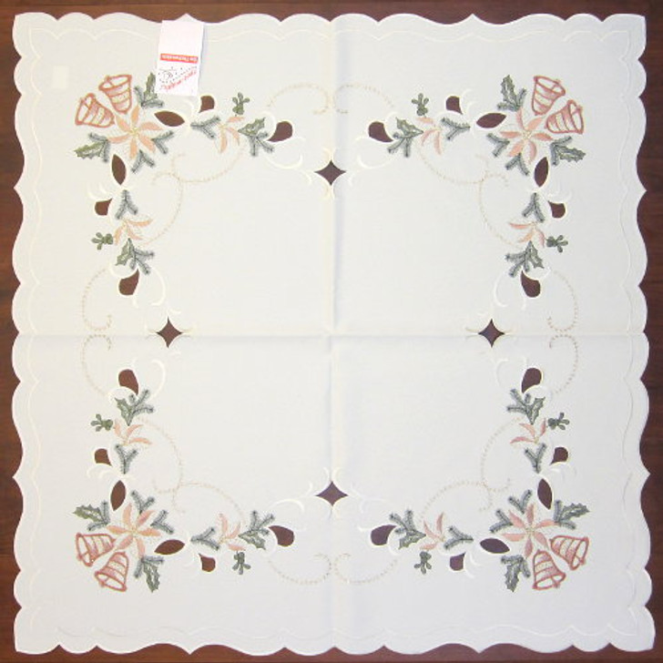 Christmas Bells Holly Table Topper Square Tablecloth