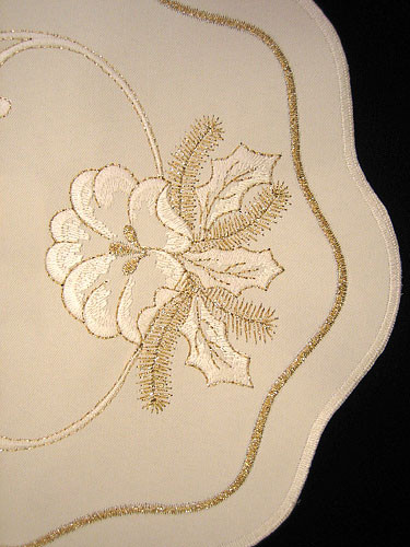 Christmas Golden Bells German Table Topper – alternate view of the German handcrafted gift