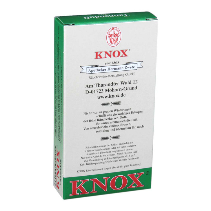 KNOX Pine German Incense Cones – alternate view of the German Christmas smoker