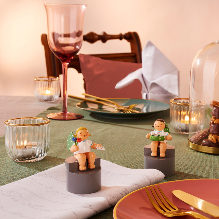 WENDT KÜHN - Flying Angel Holding a Candle Ornament