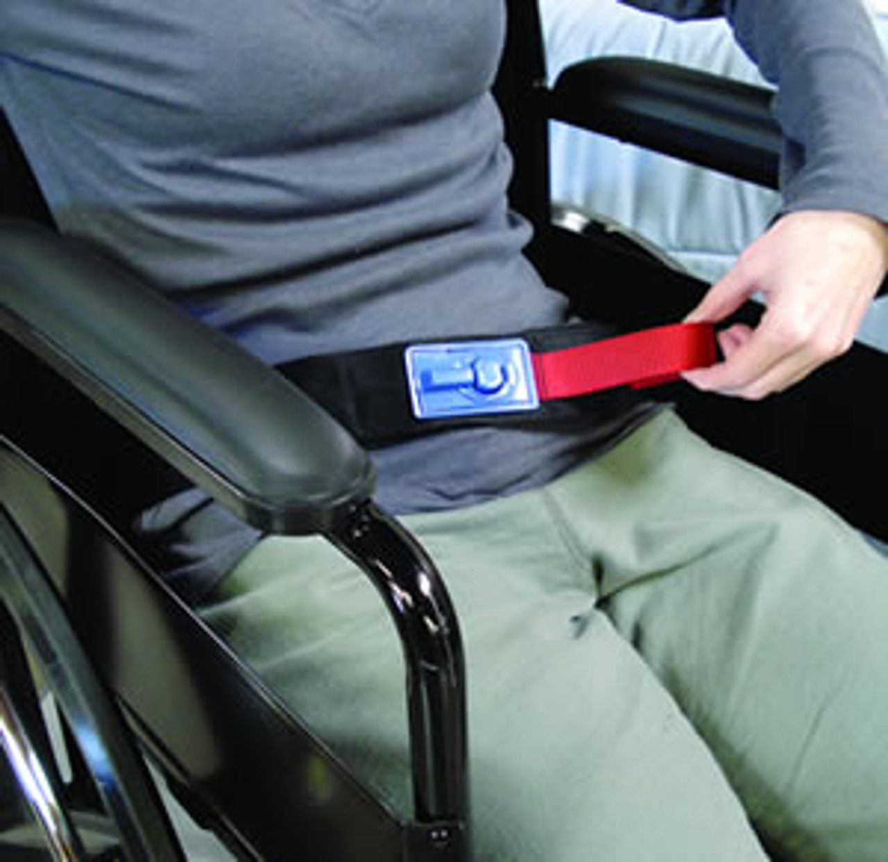 Quick Release Antimicrobial Wheelchair Seat Belt