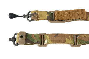 BLUE FORCE VICKERS 221 SLING - QD - RED SWIVEL - 1 POINT / 2 POINT - MULTICAM