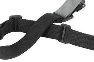 BLUE FORCE VICKERS 221 PADDED SLING - QD - RED SWIVEL - 1 POINT / 2 POINT - BLACK