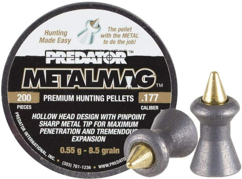 PREDATOR METALMAG - .177 CAL - METAL TIP - 8.5 GR - 200/tin PREDATOR METALMAG - .177 CAL - METAL TIP - 8.5 GR - 200/tin