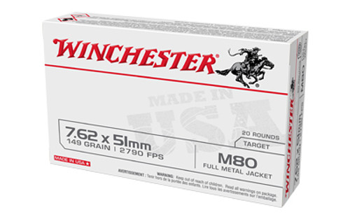 WINCHESTER - 762 NATO - 149 GR - FMJ - 20 RDS/BOX WINCHESTER - 762 NATO - 149 GR - FMJ - 20 RDS/BOX