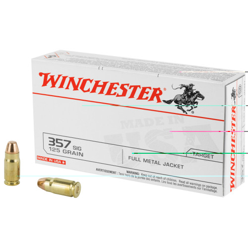 WINCHESTER - 357 SIG - 125 GR - FMJ - 50 RDS/BOX WINCHESTER - 357 SIG - 125 GR - FMJ - 50 RDS/BOX