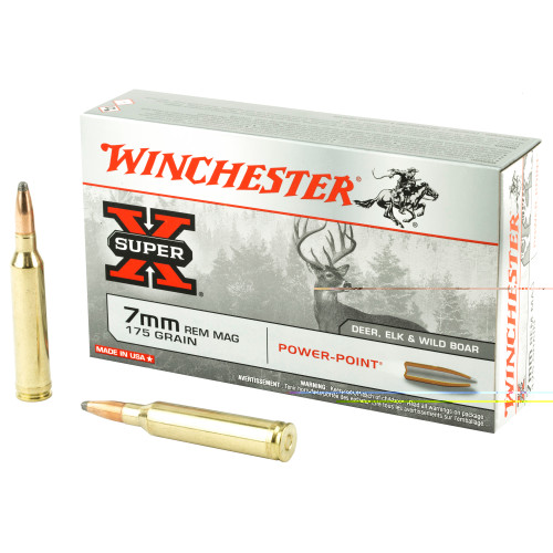Winchester Super-X - 7mm Rem Mag - 175gr - Power-Point - 20 Rds/box