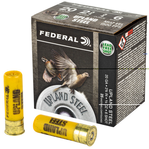 FEDERAL 20 GA - 2.75" - #6 - 7/8 OZ - 25 RDS/BOX FEDERAL 20 GA - 2.75" - #6 - 7/8 OZ - 25 RDS/BOX