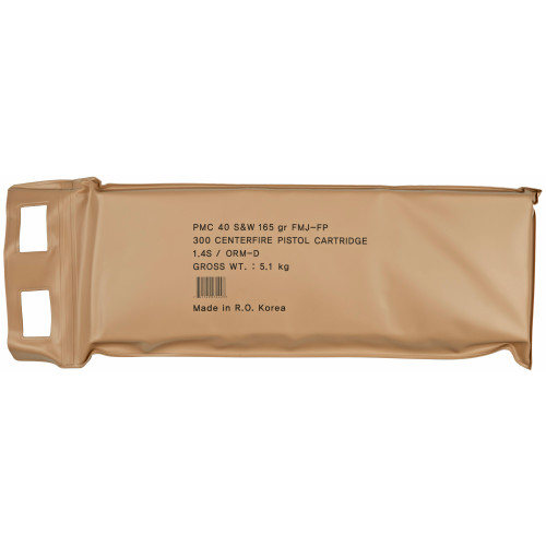 PMC - 40 S&W - 165 GR - FMJ - 300 RDS/BOX PMC - 40 S&W - 165 GR - FMJ - 300 RDS/BOX