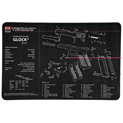 TEKMAT - GLOCK GEN 4 PISTOL MAT TEKMAT - GLOCK GEN 4 PISTOL MAT