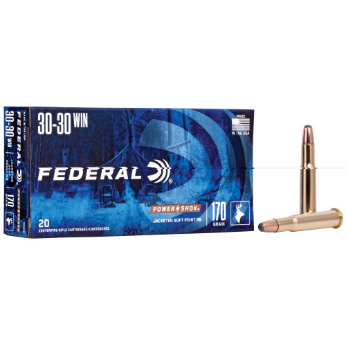 FEDERAL 30-30 WIN - 170 GR - SOFT POINT ROUND NOSE - 20 RDS/BOX FEDERAL 30-30 WIN - 170 GR - SOFT POINT ROUND NOSE - 20 RDS/BOX
