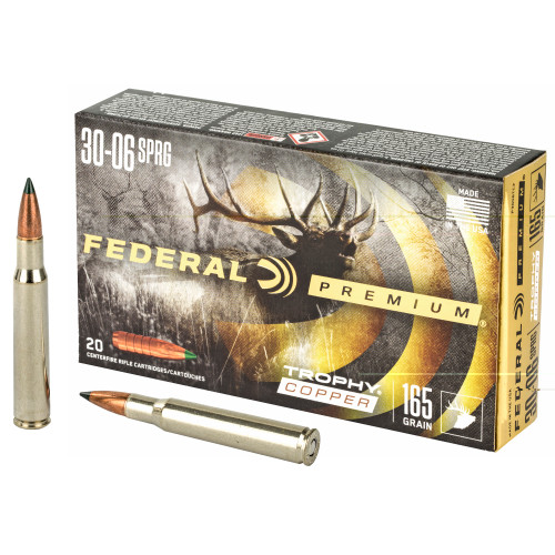 FEDERAL 30-06 SPRINGFIELD - 165 GR - COPPER - 20 RDS/BOX FEDERAL 30-06 SPRINGFIELD - 165 GR - COPPER - 20 RDS/BOX