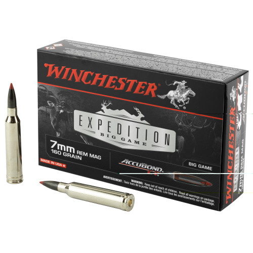 WINCHESTER 7MM REM - 160 GR - POLYMER TIP - 20 RDS/BOX WINCHESTER 7MM REM - 160 GR - POLYMER TIP - 20 RDS/BOX